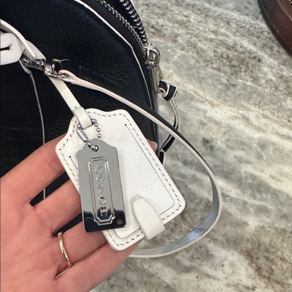 Coach Full Size Black and White Purse - Picture 7 of 8